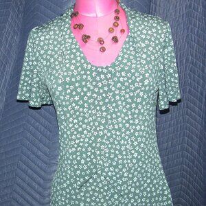 Beacon Green w/ Flowers top - size M